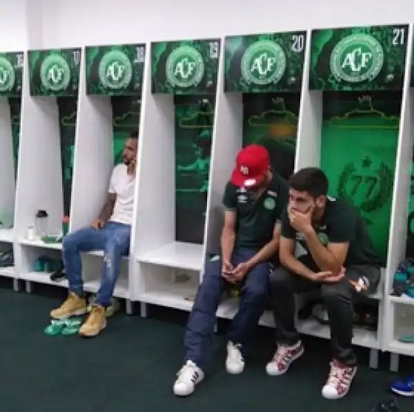 Photos of solemn Brazillian players who didn